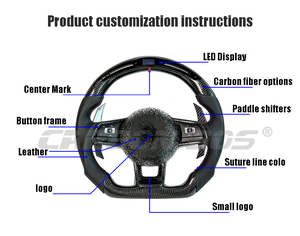 Volants en fibre de carbone personnalisés sont disponibles pour Dodge Challenger Charger RT Durango SRT Jeep Trackhawk <span class=keywords><strong>Chrysler</strong></span> <span class=keywords><strong>300</strong></span> - Product Image 6