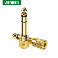 Konektor Speaker UGREEN Jack 3.5 6.35mm Male ke 3.5mm Female Konektor Audio Kabel Aux Jack 3.5 untuk Speaker Gitar Jack 6.35