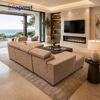 Großes Konvertierbares Schlafsofa mit Stauraum Ausziehbare Couch U-förmige Chaiselongue Multifunktionales Wohnmöbel