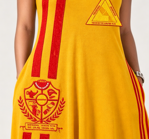 Vestido Rojo Dorado Personalizado Phi Delta Kappa, Estilo Bohemio con Tirantes, Estampado Digital, Sin Mangas, Vestido Largo de Verano para Mujer, Cuello en V, NSPDK <span class=keywords><strong>1923</strong></span> - Product Image 4