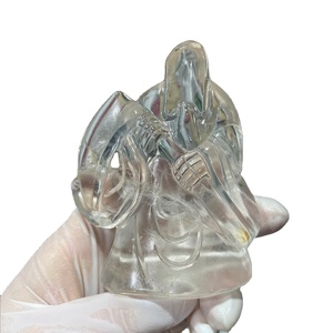 Rasoi di cristallo naturale intagliato a mano <span class=keywords><strong>falce</strong></span> <span class=keywords><strong>della</strong></span> <span class=keywords><strong>morte</strong></span> scythe crystal Grim Reaper scythe - Product Image 4