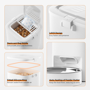 Mangeoire automatique intelligente pour chiens et chats, grande capacité de 6 litres, plastique solide écologique et étanche, alimentée par batterie IPX5 - Product Image 6