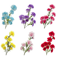 Bouquet de fleurs artificielles de carnations au toucher réel, fleurs réalistes pour la fête des mères, mariage, décoration de table à la maison