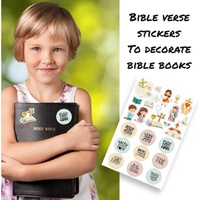 Autocollants chrétiens pour enfants, autocollants sur le thème de la Bible et de Jésus pour l'école du dimanche, les travaux manuels de Pâques, les tableaux de prière, les cadeaux de fête