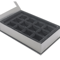 Boîte d'emballage pour chocolat et sucre en carton rigide recyclable avec fermeture magnétique, fenêtre transparente, laminage mat et doublure en éponge