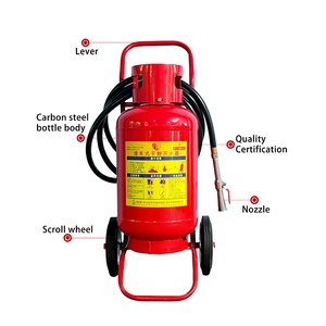 Extincteur à poudre sèche ABC DCP sur chariot avec roues, 25 kg et 45 kg, en promotion directe usine - Product Image 2