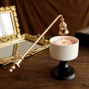 Brass <b>Candle</b> Snuffer With Bell Design For Votive <b>Candles</b> Smokeless Flame Extinguisher Classic Style - Product Image 1
