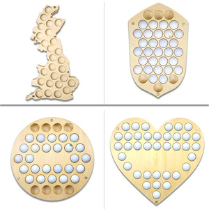 SOON Golf Ball <b>Display</b> Rack Wood <b>Wall</b> Mounted Decorative Holder For Home Office Decoration Modern Style Pre Assembled - Product Image 2
