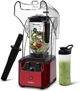 CRANDDI Heavy Duty Blender With Soundproof Shield Professional Blenders For Kitchen