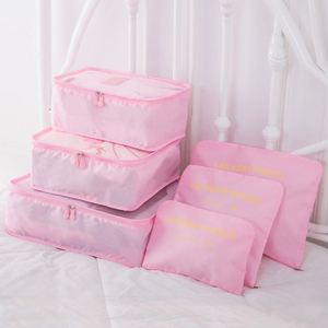 Sacs de voyage personnalisés avec logo, nouveaux sacs à linge, sacs de compression pour bagages, ensemble de 6 cubes de rangement de voyage - Product Image 4