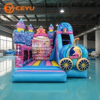 Château gonflable rose de qualité commerciale Ceyu, château gonflable pour enfants, location de château gonflable pour fêtes, vente en gros en usine