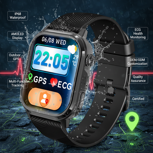 VALDUS <span class=keywords><strong>2026</strong></span> ODM/OEM Özel Marka AMOLED EKG Kalp Atış Hızı İzleme IP68 Fitness Takip Cihazı Akıllı Saat CARDIGO GPS Akıllı Saat - Product Image 1