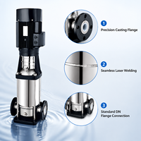 Pompe centrifuge multi-étages haute pression CDLF en acier inoxydable pour l'irrigation agricole et l'alimentation en eau 3-22kW CE ISO