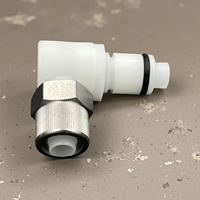 Raccord rapide BRT en acétal PTF, connecteur femelle 1/4" CPC, embout à valve et sans valve, raccords de tuyauterie en acier inoxydable 316, ressort de valve