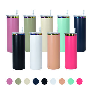 レーザー彫刻タンブラー キャンディストア 20オンス スキニー レインボーメッキ ステンレススチール パウダーコーティング タンブラー ブランク用 ストレート - Product Image 2