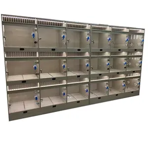 Heavy Indoor Houten Kooi Voor Huisdieren Met Glazen Elegante <span class=keywords><strong>Kennel</strong></span> Met Dierenthema En Whelpping Box Voor Honden, Perfecte Huisdiermeubels - Product Image 1