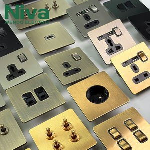 <span class=keywords><strong>Niva</strong></span> presa di casa Hotel UK Standard 1 gruppo interruttore elettrico luce a parete interruttore prese di casa pannello in acciaio inox - Product Image 1