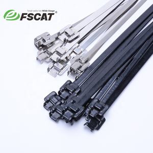 رباط كابلات قابل لإعادة الاستخدام من الفولاذ المقاوم للصدأ المطلي من FSCAT، 6 بوصات، درجة 304، عرض 9.5 ملم - Product Image 1