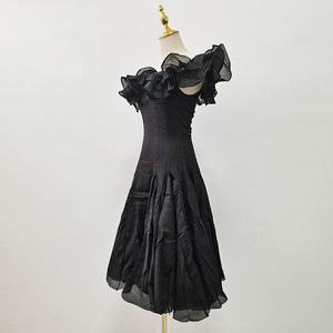 Robe élégante <span class=keywords><strong>rose</strong></span> à épaules dénudées King Mcgreen Star, à volants, ajustée pour mettre en valeur la silhouette, jupe longue - Product Image 6