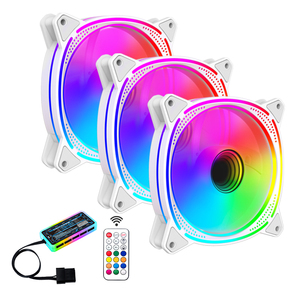 Ventilador de caja Lovingcool de 120mm y 6 pines, Enfriador de ventilador de ordenador Led RGB con Control remoto RF, ventiladores de PC <span class=keywords><strong>Arua</strong></span> Sync - Product Image 1