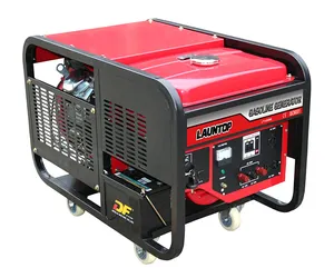 Fabricante LAUNTOP 50HZ/10KW/220V Arranque eléctrico generador de gasolina portátil de doble cilindro