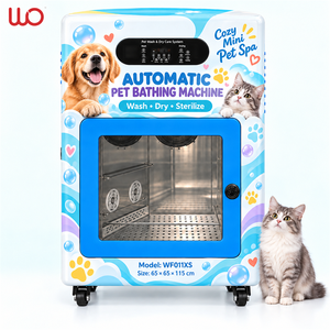 Macchina Completamente Automatica per il Bagno degli Animali Domestici, Attrezzatura per il Lavaggio di Cani e Gatti con Asciugatura ad Aria Calda e Sterilizzazione, Alimentata a Batteria - Product Image 1