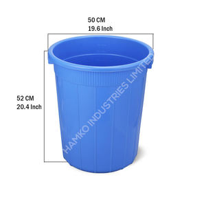 Seau à tambour de durabilité ultime 60 litres sans couvercle Commodité et style déchaînés avec seau à tambour en plastique HAMKO Fiable - Product Image 4