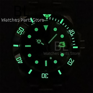 BLIGER 40MM <span class=keywords><strong>Diver</strong></span> orologio da uomo NH35 movimento verde data luminosa nero/verde lunetta in ceramica con cinturino in acciaio spazzolato in vetro zaffiro - Product Image 6