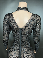 Novance Y2507-LSB robes décontractées élégante formelle mode dernière robe de soirée célébrité luxe voir à travers les vêtements avec strass