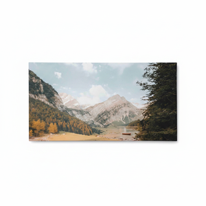 La sérénité vous attend : Impression sur toile de bateau sur lac de montagne - Art de la nature, AFFICHES Roulées - Product Image 2
