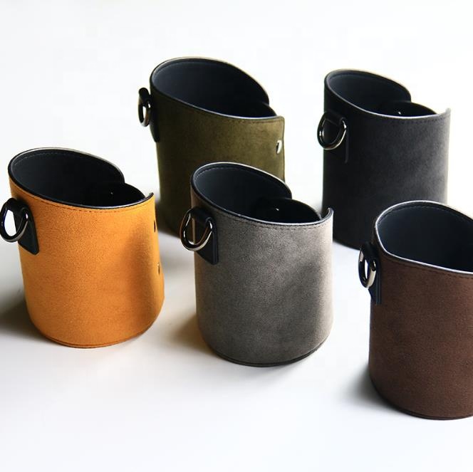 Лидер продаж, органайзер на заднее сиденье автомобиля, корзина для мусора, портативный мешочек для мусора, замшевый контейнер для хранения, автомобильная мусорная корзина с карманами для хранения