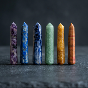 Multi Gemstone Massages <b>Wands</b> with Aventurine <b>Crystal</b> Points for Natural Healing and Feng Shui-Business Gift Gujarat Origin - Product Image 3