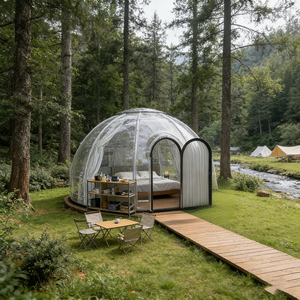 Tenda a Cupola Trasparente di Lusso Moderna <span class=keywords><strong>per</strong></span> <span class=keywords><strong>Glamping</strong></span>, Igloo in Policarbonato <span class=keywords><strong>per</strong></span> Esterni - Product Image 1