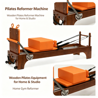 Reformer de Pilates en Noyer de Luxe, Qualité Studio Premium, Machine Silencieuse pour Entraînement de Base de Pilates