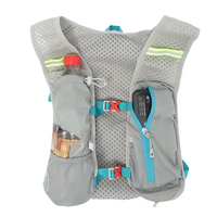 Sac d'hydratation léger en nylon pour la randonnée en plein air, sac à dos de randonnée pour hommes et femmes, imperméable, 5L, sac de course à pied, sac de marathon, sac de cyclisme