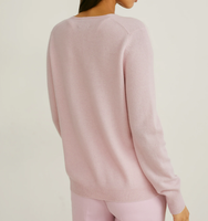 Maßgeschneiderte OEM ODM V-Ausschnitt Strickjacke Kaschmir Damen Kaschmir-Pullover Top Wolle Kaschmir-Pullover