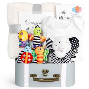 Baby Shower Gift for Newborns 0-6 Months Baby Gift Basket Suitable for Girls and Boys Custom Perfect Gifts for Pregnancy Women - Product Image 1