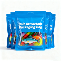 Sac d'emballage pour appâts de pêche en plastique, imprimé sur mesure, qualité alimentaire, haute barrière, refermable