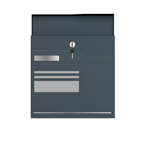 Buzón alemán para exteriores, buzón montado en la casa, buzón personalizado para apartamentos, buzón para exteriores, acero galvanizado, antracita - Product Image 2