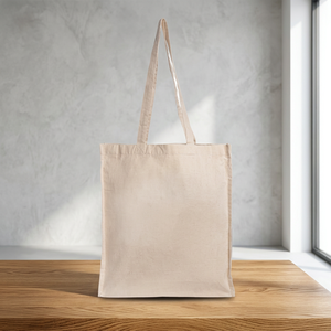 Bolsa de tela casual de algodón 100% crudo con asa, para mujer, supermercado y promoción, con tu diseño de logotipo. - Product Image 1