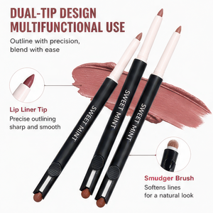 Lápiz Delineador de Labios de Doble Punta Natural de Larga Duración con Pincel para Labios, Maquillaje Rápido, Delineadores de Labios Veganos, Envase con Logotipo Personalizado - Product Image 3