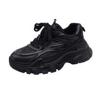 JR Nouvelle Collection Été 2023 Chaussures de sport décontractées pour femme, style Dad Shoes, à semelle épaisse, à lacets, respirantes, avec doublure en maille et rehaussantes