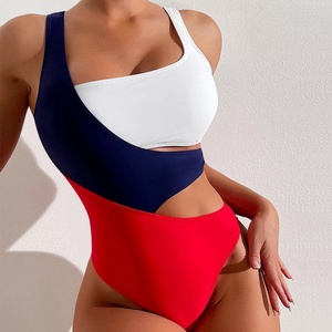 Traje de Baño Bikini Personalizado de Una Pieza para Mujer, Estampado a Cuadros, Nuevo, para Vacaciones y Baño, Venta al Por Mayor - Product Image 5