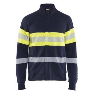 BLAKLADER - 346217628933M Sweat-shirt Multinorm avec zip Bleu marine/Jaune haute visibilité-EAN 7330509891506 HI-VIS WORKWEAR - Product Image 1