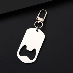 Décapsuleur en acier inoxydable, paiement en espèces, gravure laser, logo, matériau vierge, étiquette suspendue, cadeau de fêtes, porte-clés en métal - Product Image 3