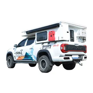 Mewah Pickup Overland Rv mengambil truk Camper Motorhome 4X4 disesuaikan pabrik Cina penjualan langsung standar Camper Rv