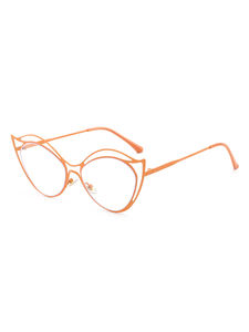 NWOGLSS T1545, <span class=keywords><strong>Gafas</strong></span> <span class=keywords><strong>de</strong></span> <span class=keywords><strong>Sol</strong></span> Unisex con Marco Metálico Estilo Ojo <span class=keywords><strong>de</strong></span> Gato, Anti Luz Azul UV400, Montura Completa, Diseño Irregular - Product Image 5