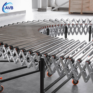 Convoyeur à rouleaux réglable en hauteur 450-650mm/570-850mm/750-1100mm, extensible, capacité 60kg/m, convoyeur de quai de chargement portable - Product Image 3