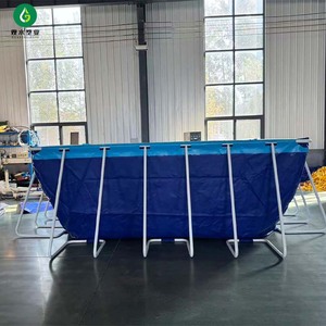 Piscina Elevada Familiar Portátil Personalizada, con Marco Metálico Resistente para Exteriores, Rectangular, Ecológica, Impermeable y Ligera - Product Image 1