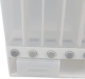 <b>Kitchen</b> <b>Storage</b> Organizer Cereal Dry Food Container Wall Mounted PP Plastic Rectangle Grain <b>Storage</b> <b>Box</b> Rice Detachable - Product Image 5